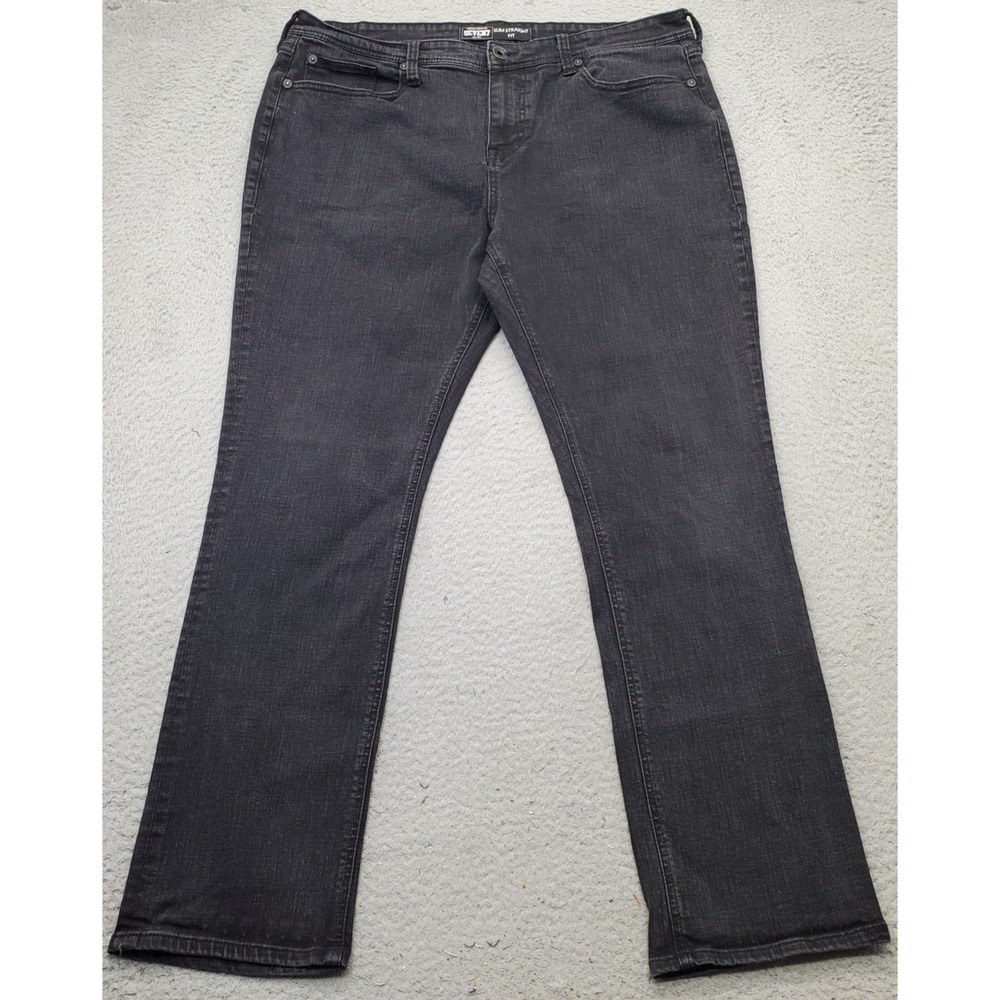 Seven7 Jeans‎ Mens 38x32 Black Denim Slim Straight Fit Dark Wash 5-Pocket Design